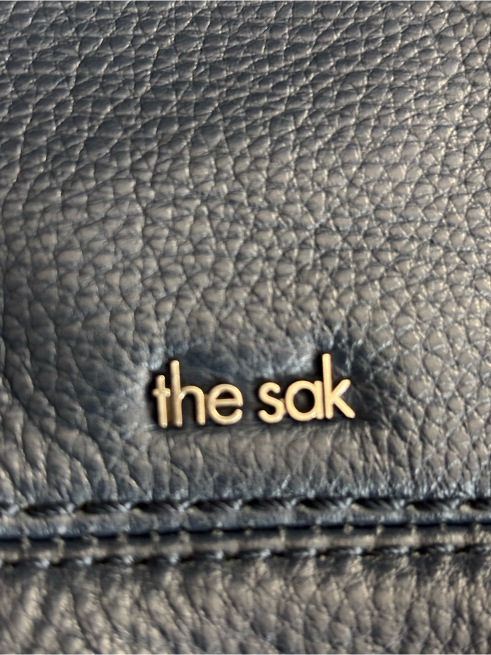 Classic Navy Leather Shoulder Bag - by The Sak -Women - Picture 4 of 8